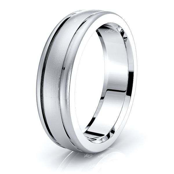Wedding Bands Classic Bands Domed Bands Stainless Steel 7mm Brushed Band Size 10 
