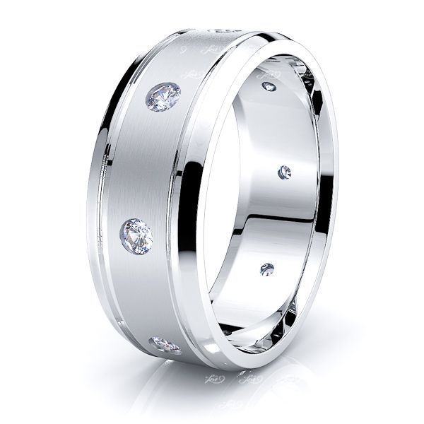 Solid 0.24 Carat Comfort Fit 7mm Annabel Diamond Wedding Band