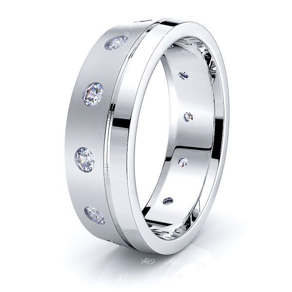 Solid Saoirse Diamond Wedding Ring 0.36 Carat 6mm Comfort Fit